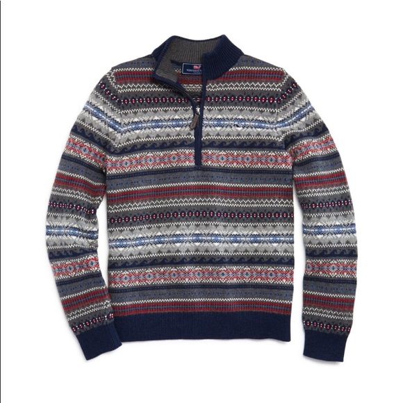 Vineyard Vines Other - NWOT BOYS VINEYARD VINES 1/4 ZIP FAIR ISLE SWEATER